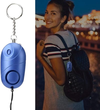 Persoonlijk Alarm - Veiligheidssleutelhanger - Noodsituatie Hulp - 130dB Geluid - Compact Formaat - Blauw
