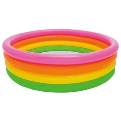 Regenboog Opblaasbaar Zwembad 4 Ringen 168 X 46 Cm Intex 56441