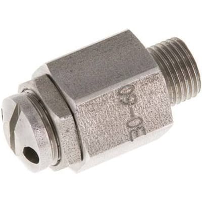 G 1/8'' Roestvrij staal 303 Regelbare veiligheidsklep 30-60 bar (435,11-870,22 psi)