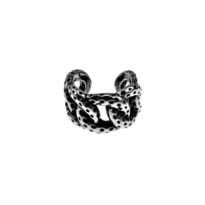 Nep-Helix Oorbel Unisex - Zilverkleur RVS - Klem Oorbel - Cubaans Schakel Fake Oorbel - Oorpiercing