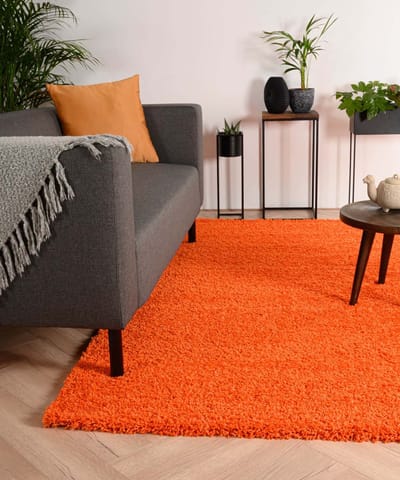 Hoogpolig vloerkleed - Shaggy Trend oranje 60x110
