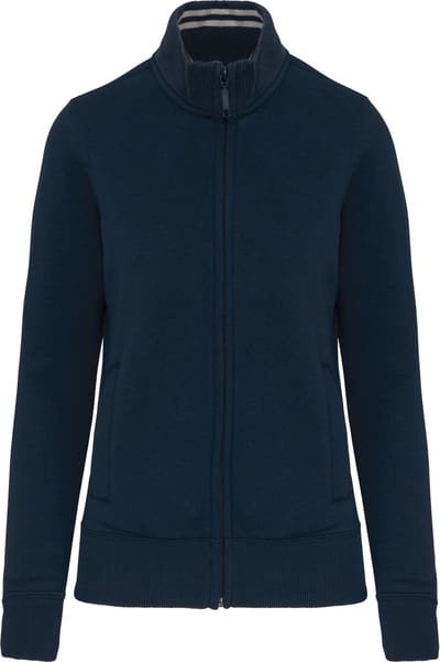 Kariban Damessweater met rits K457 - Navy - M