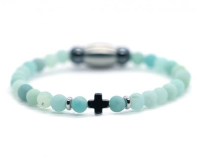 Ibizamen KIDS - Jongens - armband - mint - 4mm