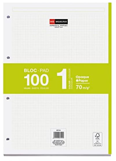 Navulblok A4 Geperforeerd met Geruit Papier – 100 Vellen 5x5mm Groen