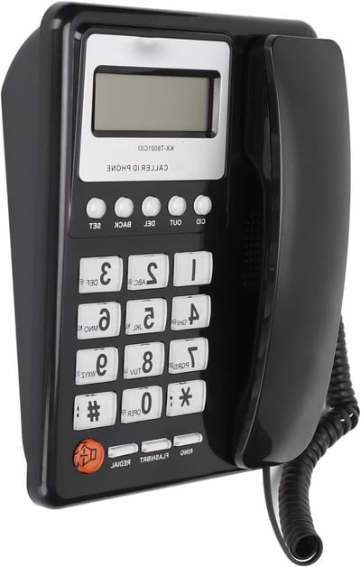 Vaste Telefoon - Thuiskantoor Telefoon - Zakelijk Gebruik - Duidelijk Display - 83x63x31in - Zwart