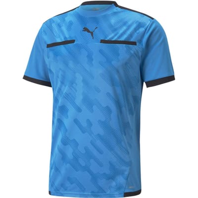 Puma TeamLIGA-scheidsrechtersshirt voor heren (Azuurblauw/zwart)