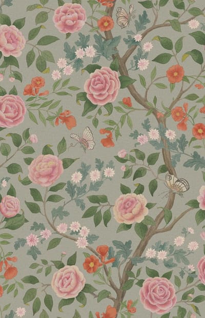 Boråstapeter Vliesbehang 5729 - Orangeri - Botanisch Groen - 49cm x 10.05m