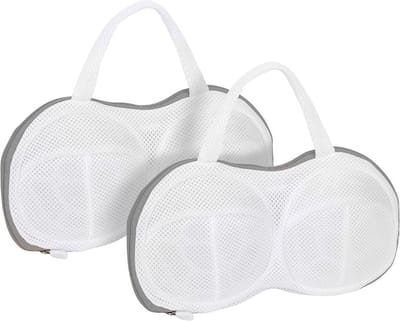 Consumerce® 2 Stuks BH Waszakken – Wit – Waszak – Wasgoed – Met Rits – Lingerie – Laundry Bag – Waszakje – Wasnet – Wasnetten – Wasnetje – Wassorteerder – Wasmachine - Waszakjes