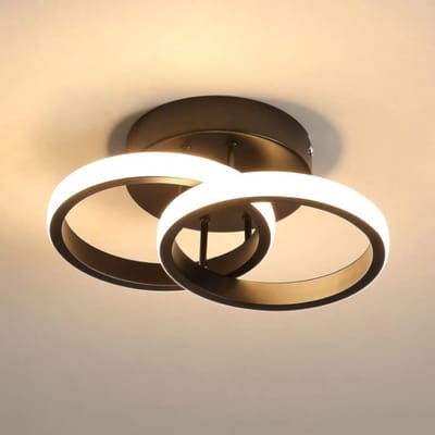 LED -plafondlamp - moderne plafondlamp - 25CM - 20 W - LED dubbele ring - plafondlicht in wit acryl - voor slaapkamer