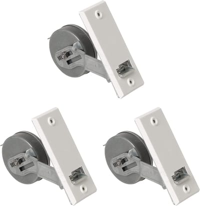 Riemwikkelaar Inbouw - Rolluik Ophanging - Rolluik Reparatie - Inclusief Afdekplaat - Gatafstand 105mm - Wit