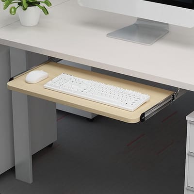 Onderbouw Lade - Bureau Plank - Ergonomisch Werken - Verstelbaar & Verbergbaar - 52/65/75 cm - Wit Zwart Eiken Kaki