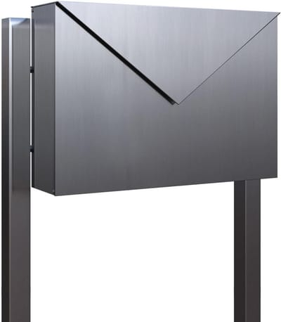 Staande brievenbus roestvrij staal design