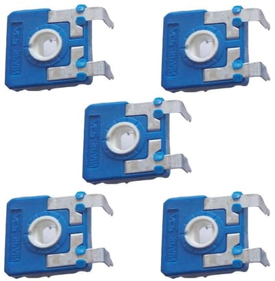 Verstelbare Potentiometer - Variabele Weerstand - Elektronica Reparatie - Verticale Montage - 5 Stuks 14mm - Zilverkleurig