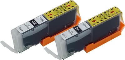 KATRIZ® huismerk inkt voor|Canon CLI-551BK XL |15ml | ( 2stuks) - Met chip