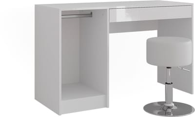 Vicco Sherry Kaptafel – 119.8 cm met kruk Wit/wit hoogglans