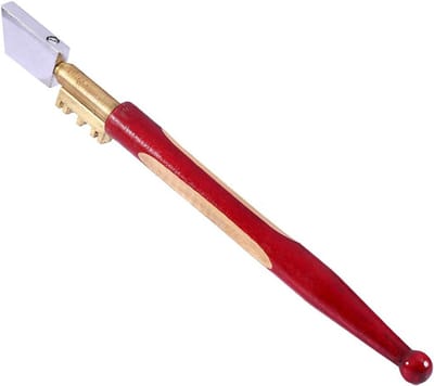 Glassnijder - Diamant snijder - Glas bewerken - Diamant getipt - 2-25mm dik - Rood handvat