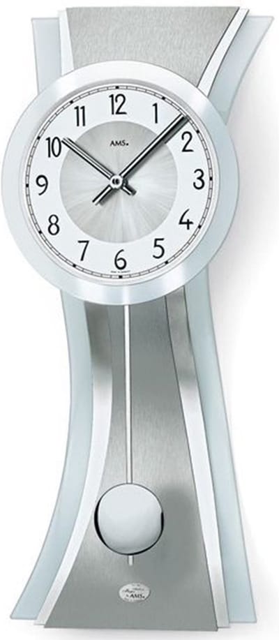 AMS 7268 - Klok - Glas - 23x63 cm - Grijs