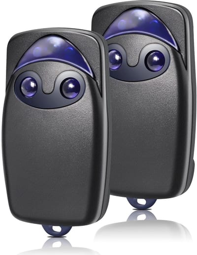 2 Stuks Universele Afstandsbediening voor Garagedeuren, 2-Kanaals Opener en Vervangende Remotes voor Toegang en Beveiliging