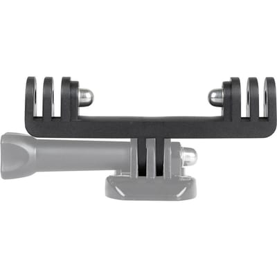Dubbele flitsbeugeladapter Dubbele montageadapter Vervanging voor GoPro HERO4 HERO3+ zwart