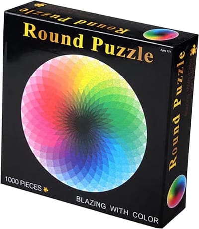 Ronde Puzzel - Educatief Spel - Ontspanning Thuis - Nauwkeurige Kleur Sneden - 67.5cm Diameter - Multi Kleuren