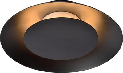 Lucide FOSKAL - Plafonnière (Plafondlamp) - Ø 21,5 cm - LED - 1x6W 2700K - Zwart
