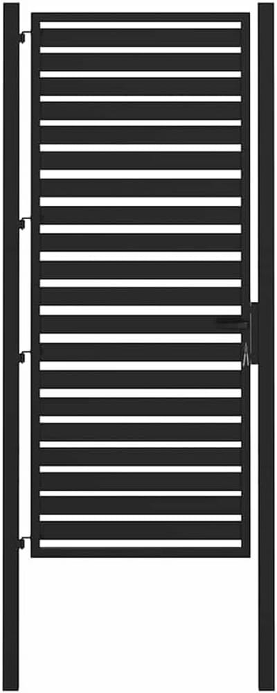 Tuinpoort - Hekwerk Poort - Tuin Afscheiden - Afsluitbaar Ontwerp - 100x200 cm - Zwart