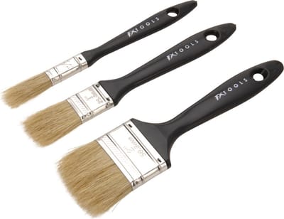 FX Tools Verfkwasten set 3x stuks - plat met echt haar - breedtes 12/25/50 mm - schilderen
