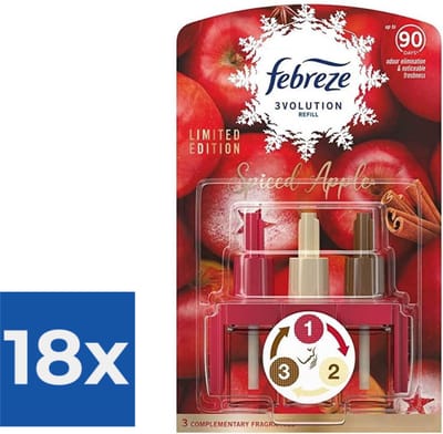 Ambi Pur Electric Luchtverfrisser Navulling 3volution - Spiced Apple 20 ml - Voordeelverpakking 18 stuks
