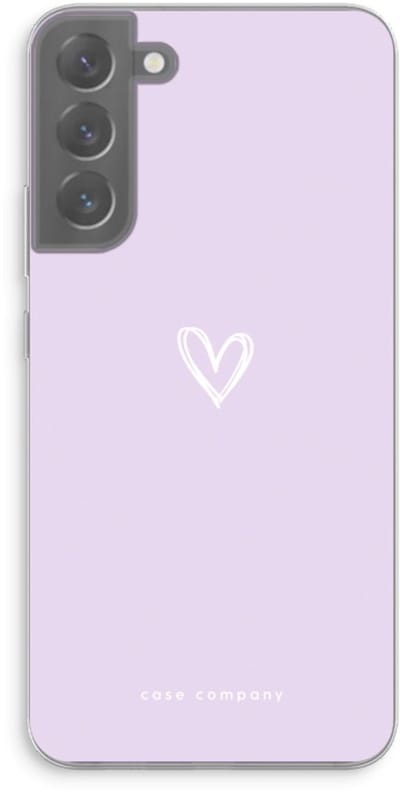 Case Company® - Hoesje geschikt voor Samsung Galaxy S22 Plus hoesje - Klein hartje paars - Soft Cover Telefoonhoesje - Bescherming aan alle Kanten en Schermrand