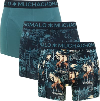 Muchachomalo - 3-pack onderbroeken heren - Effen Kleur + print - Elastisch Katoen - Zachte waistband