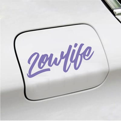 Bumpersticker - Lowlife - 6,4 X 16,8 - Paars