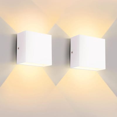 Led-wandlampen voor binnen, 10 W, warm wit, 2 stuks, geschikt voor woonkamer en garage