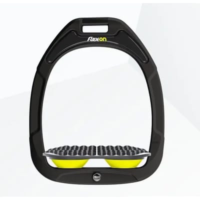 Zwart/Grijs/Geel Endurance stijgbeugels Flex-On Green Composite