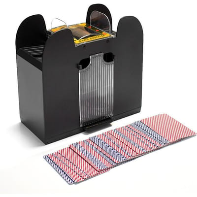 Mélangeur de Cartes Automatique Électrique 6 Jeux Fonctionnant sur Batterie Machine à Mélanger les Cartes