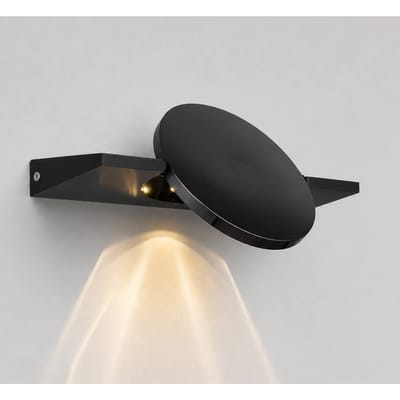 Globo LED wandlamp Jasper, hoogte 28 cm, matzwart, metaal