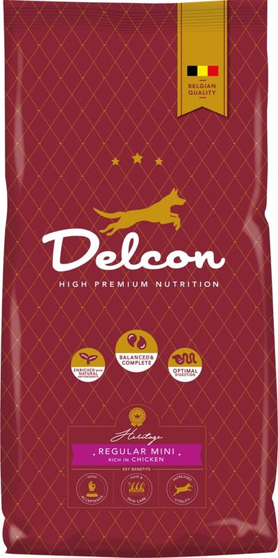 Delcon Mini Adult Kip - Hondenvoer Brokken 3kg |Voor Kleine Hondenrassen
