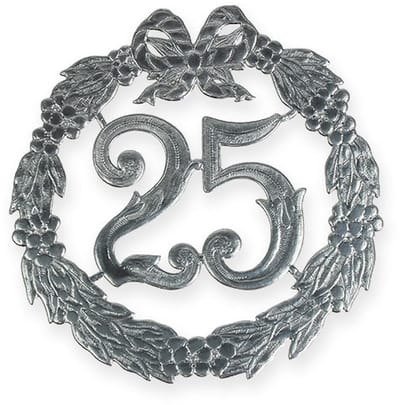 Jubileumnummer 25 in zilver