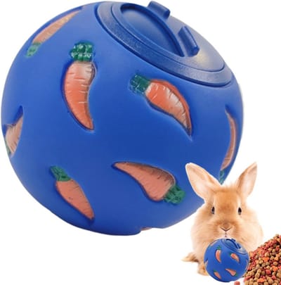 Puzzel voederbak - Voedseldispenser speelgoed - Huisdier stimuleren - Bevordert natuurlijk voergedrag - 7.5 x 7.5 cm - blauw