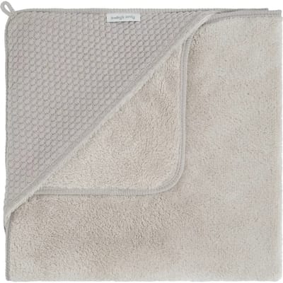 Baby's Only Gebreide wikkeldeken - Omslagdoek baby Sky - Teddy voering - Urban Taupe - 75x75 cm - Geschikt voor drie- en vijfpuntsgordel