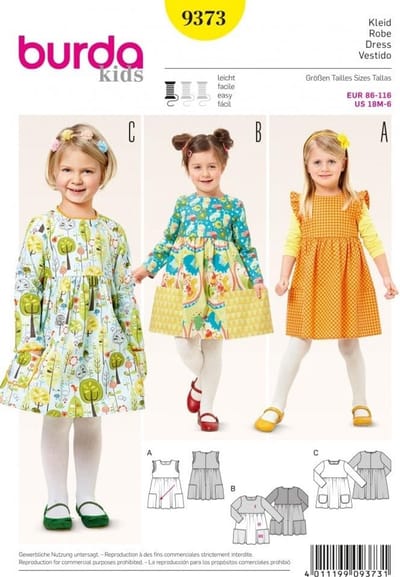 Kinder Naaipatroon - Rok Jurk - Zelf Maken - Maten 18m-6jr - 100 g