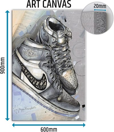 Sneaker canvas 60x90 cm