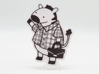 Werkende Zebra Sticker - Dieren in het Dagelijks Leven | Vera's Arts & Dice | Schattige Stickers - Handgemaakte Stickers - Journaling - Bullet Journal - Scrapbooking - Leuke Stickers - Laptop Sticker - Telefoon Sticker