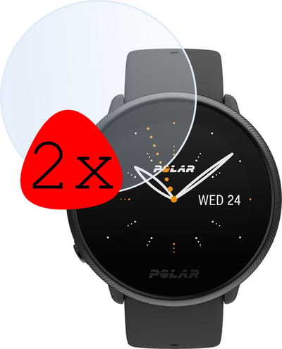 Screenprotector - 2 Stuks Geschikt voor Polar Ignite 2 - Extra Sterk - Tempered Glass - Gehard Glas - Beschermglas Screen Cover - Bescherm Protector voor Smartwatch