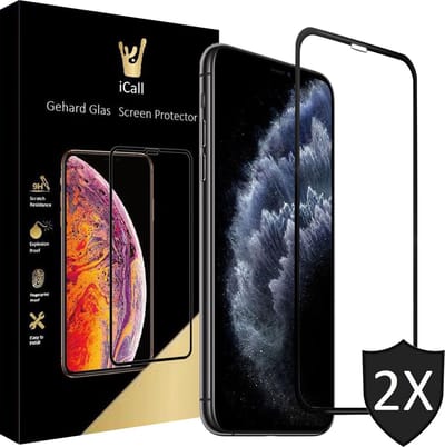 Screenprotector geschikt voor iPhone 11 Pro Max / XS Max - 2x FullGuard Glas Screen Protector