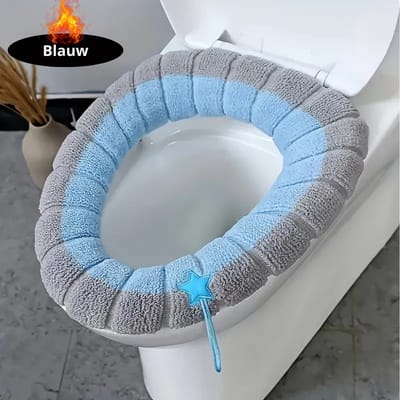 Nivard Wasbare Toiletbril Cover - Wc Bril Hoes - Toiletbril - Wc Deksel - Toiletafdekking - Verwarmde Wc Bril - Blauw