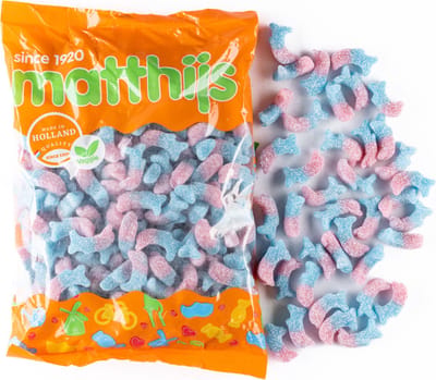 Matthijs - Zure Bubblegum Dolfijntjes - 1 Kilo - Veggie - Zuur - Snoep