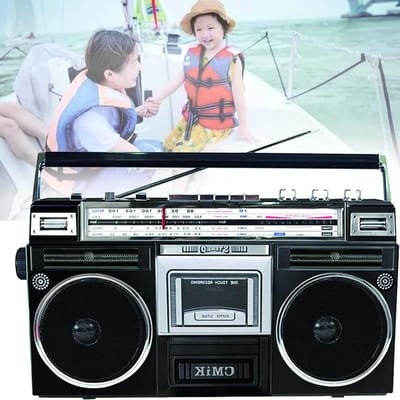 Draagbare CD Speler - Radio Cassette - Muziek Luisteren - Bluetooth Connectiviteit - 38 x 21 x 8.2 cm - Zwart