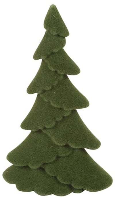 Countryfield kerstboom decoratie ovaal gevlokt groen 24cm speelgoed.