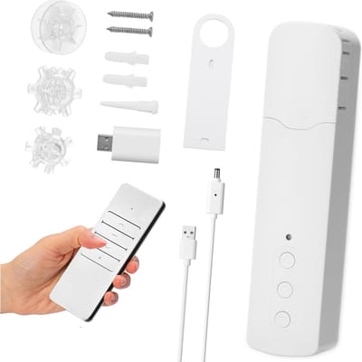 TM616EGB Tuya WiFi Oplaadbare Intelligente Trekkraal Gordijnmotor Intelligente Woning met WiFi With Remote Controller