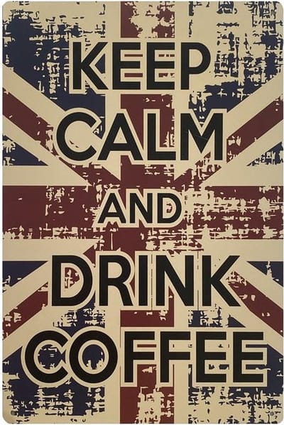 Wandbord – Mancave – Keep calm – Vintage - Retro - Wanddecoratie – Reclame bord – Restaurant – Kroeg - Bar – Cafe - Horeca – Metal Sign – 20x30cm